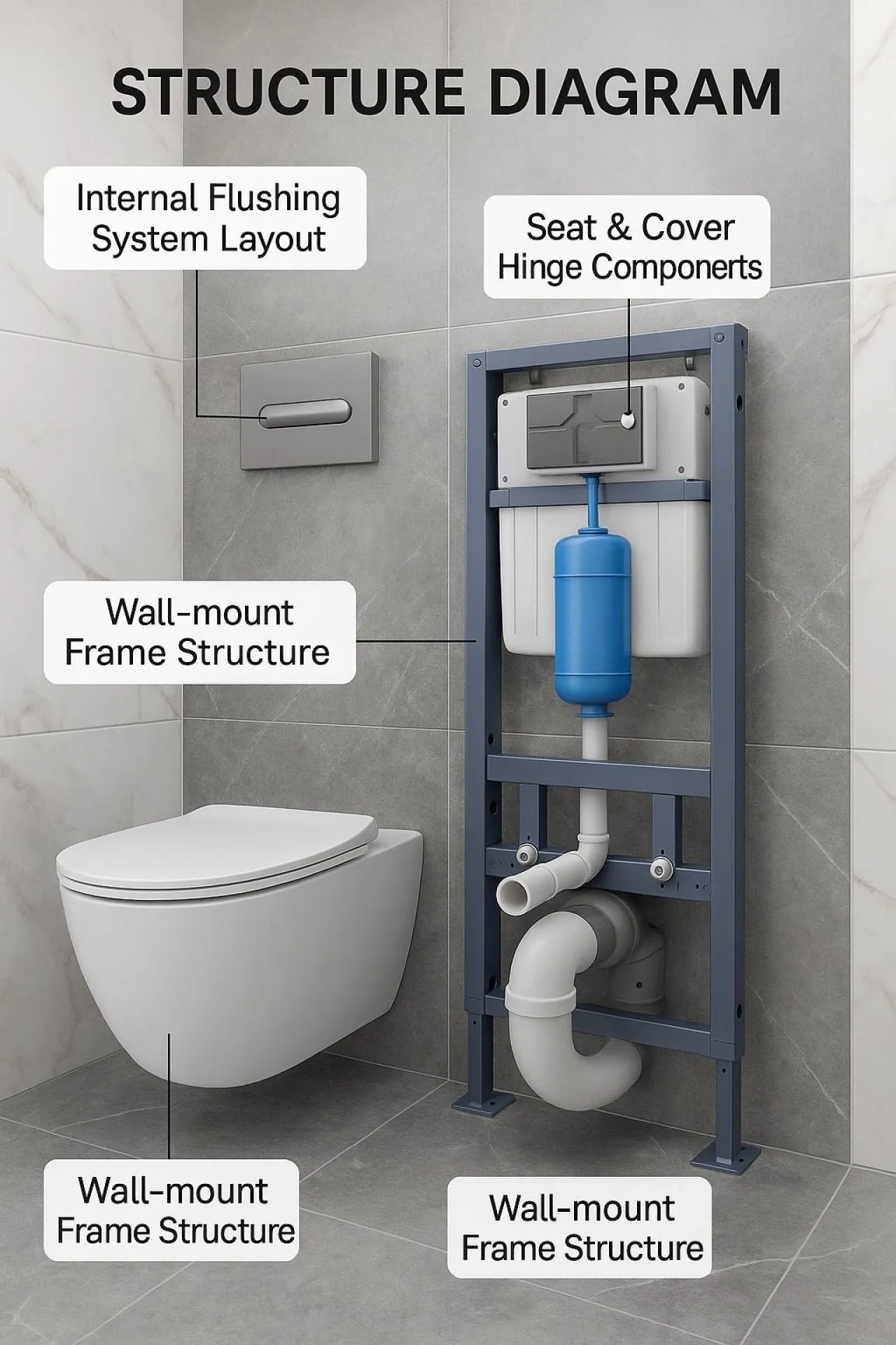 Wall Hung Toilet Installation Koh Samui: Technical Guide & Plan by CHK Structure